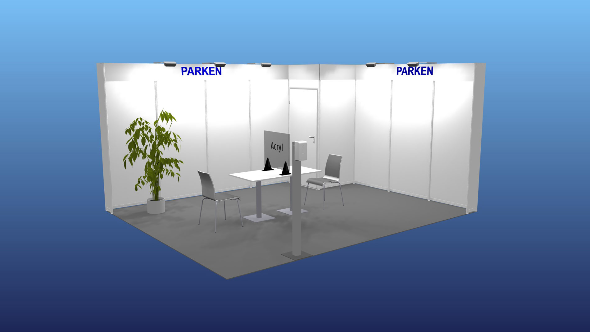 Visualisierung. Tatsächlicher Stand ähnlich.