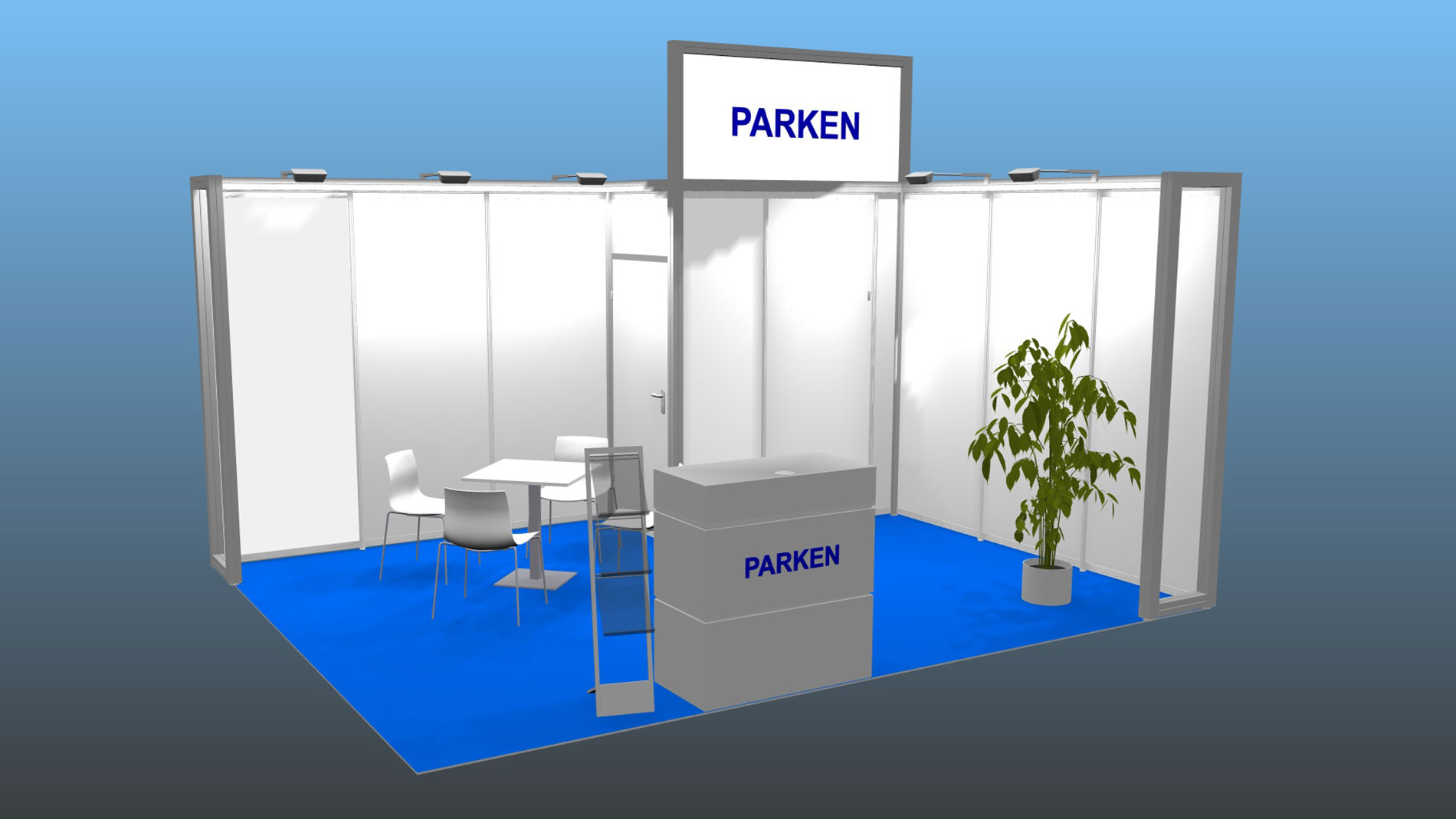 Visualisierung. Tatsächlicher Stand ähnlich.