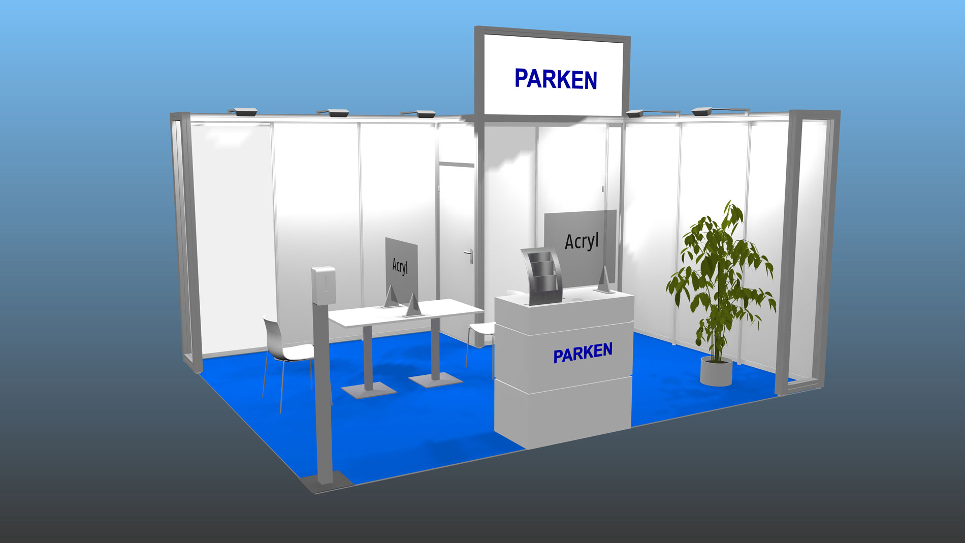 Visualisierung. Tatsächlicher Stand ähnlich.