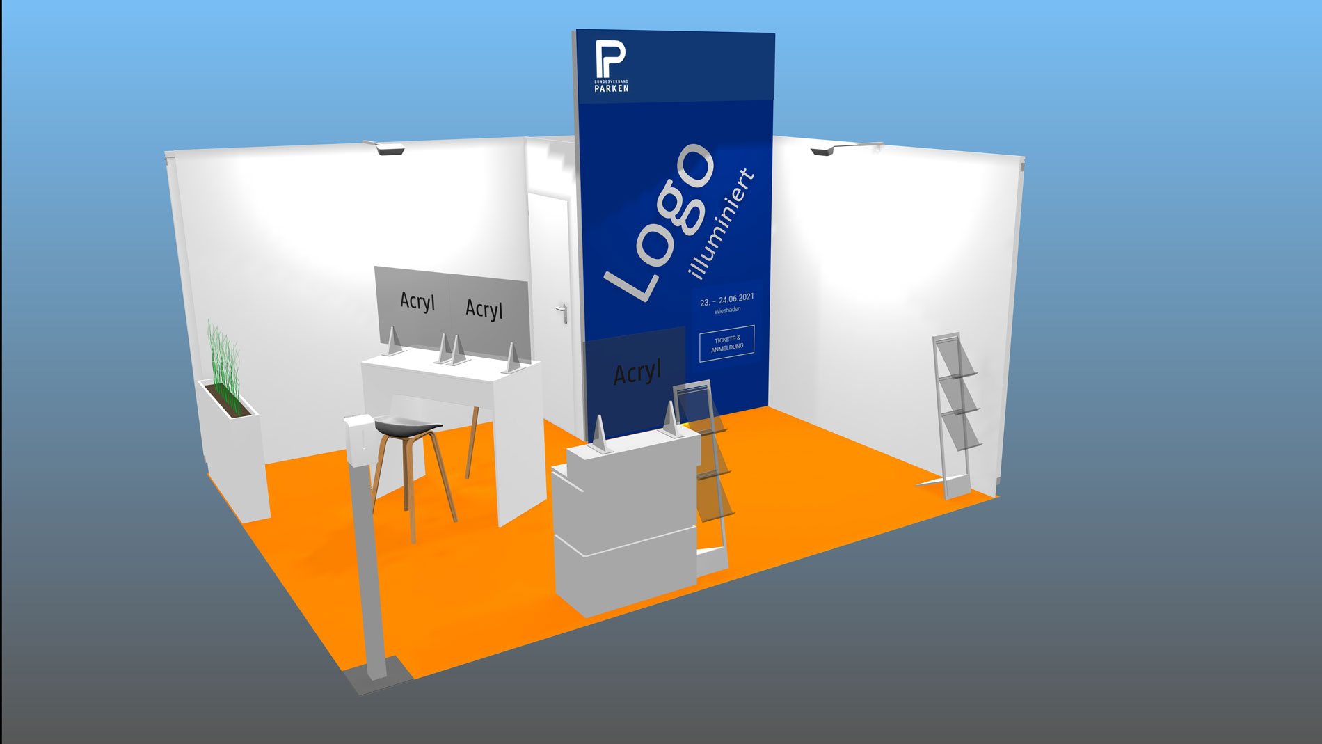 Visualisierung. Tatsächlicher Stand ähnlich.